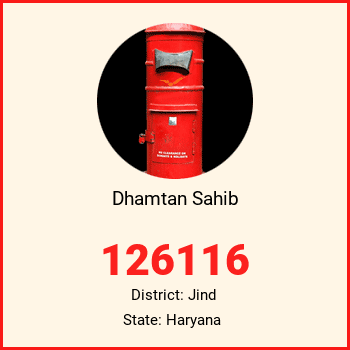 Dhamtan Sahib pin code, district Jind in Haryana