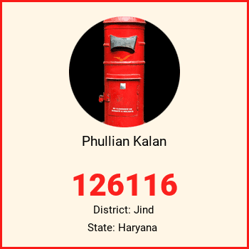 Phullian Kalan pin code, district Jind in Haryana