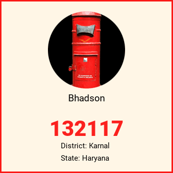Bhadson pin code, district Karnal in Haryana