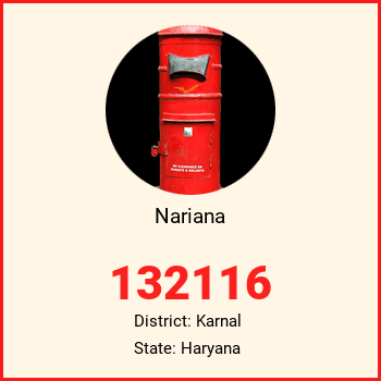 Nariana pin code, district Karnal in Haryana