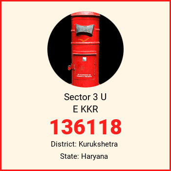 Sector 3 U E KKR pin code, district Kurukshetra in Haryana