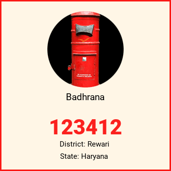 Badhrana pin code, district Rewari in Haryana