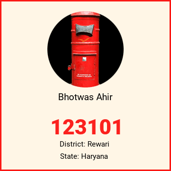 Bhotwas Ahir pin code, district Rewari in Haryana