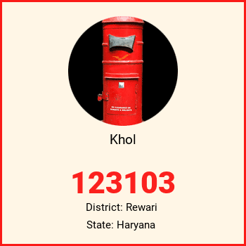 Khol pin code, district Rewari in Haryana