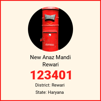 New Anaz Mandi Rewari pin code, district Rewari in Haryana