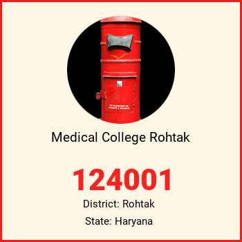 Medical College Rohtak pin code, district Rohtak in Haryana