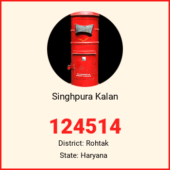 Singhpura Kalan pin code, district Rohtak in Haryana