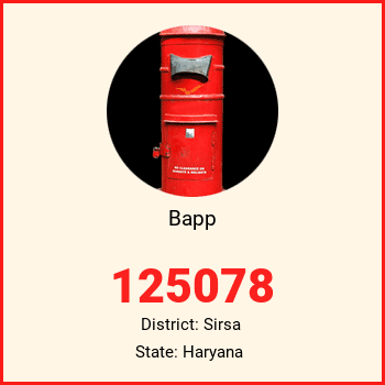 Bapp pin code, district Sirsa in Haryana