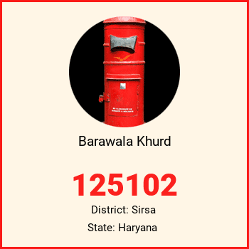 Barawala Khurd pin code, district Sirsa in Haryana