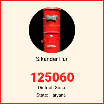 Sikander Pur pin code, district Sirsa in Haryana