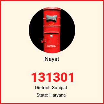 Nayat pin code, district Sonipat in Haryana