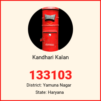 Kandhari Kalan pin code, district Yamuna Nagar in Haryana