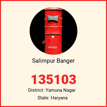 Salimpur Banger pin code, district Yamuna Nagar in Haryana