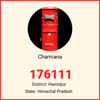 Chamiana pin code, district Hamirpur in Himachal Pradesh