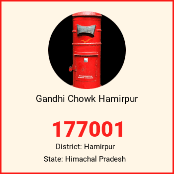 Gandhi Chowk Hamirpur pin code, district Hamirpur in Himachal Pradesh