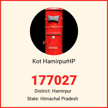 Kot HamirpurHP pin code, district Hamirpur in Himachal Pradesh
