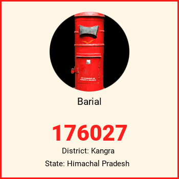 Barial pin code, district Kangra in Himachal Pradesh