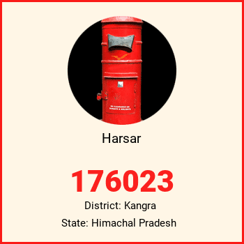Harsar pin code, district Kangra in Himachal Pradesh