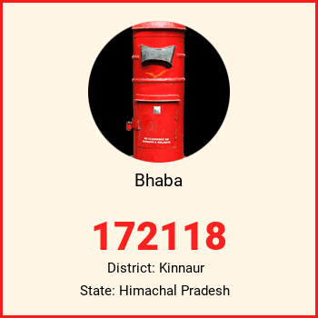 Bhaba pin code, district Kinnaur in Himachal Pradesh