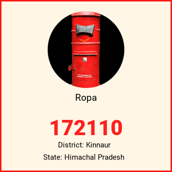 Ropa pin code, district Kinnaur in Himachal Pradesh