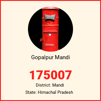 Gopalpur Mandi pin code, district Mandi in Himachal Pradesh