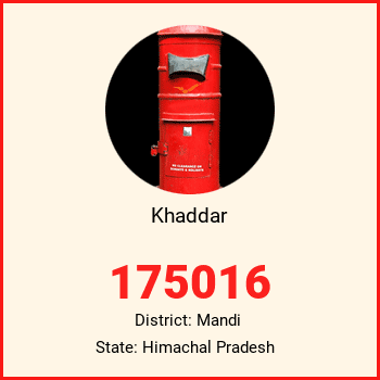 Khaddar pin code, district Mandi in Himachal Pradesh