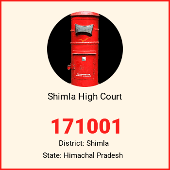 Shimla High Court pin code, district Shimla in Himachal Pradesh