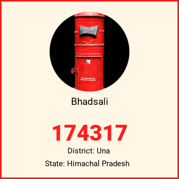 Bhadsali pin code, district Una in Himachal Pradesh
