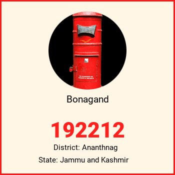 Bonagand pin code, district Ananthnag in Jammu and Kashmir
