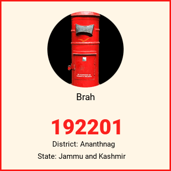 Brah pin code, district Ananthnag in Jammu and Kashmir