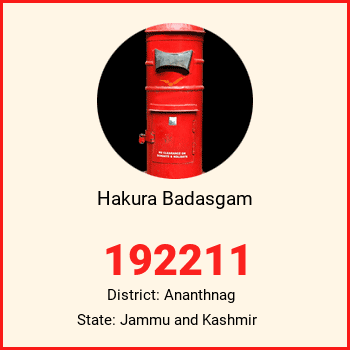 Hakura Badasgam pin code, district Ananthnag in Jammu and Kashmir