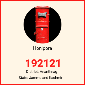Honipora pin code, district Ananthnag in Jammu and Kashmir