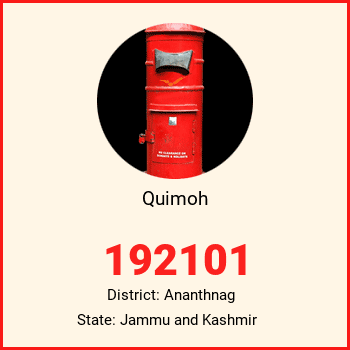 Quimoh pin code, district Ananthnag in Jammu and Kashmir