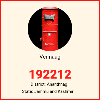 Verinaag pin code, district Ananthnag in Jammu and Kashmir