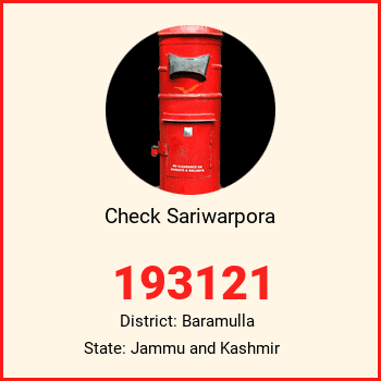Check Sariwarpora pin code, district Baramulla in Jammu and Kashmir