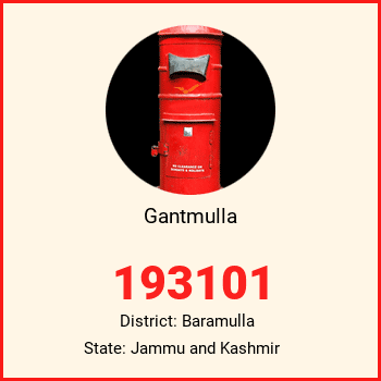 Gantmulla pin code, district Baramulla in Jammu and Kashmir
