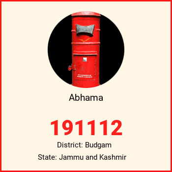 Abhama pin code, district Budgam in Jammu and Kashmir