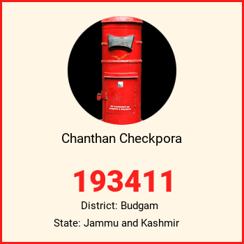 Chanthan Checkpora pin code, district Budgam in Jammu and Kashmir