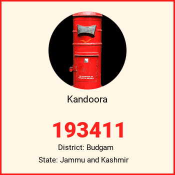 Kandoora pin code, district Budgam in Jammu and Kashmir