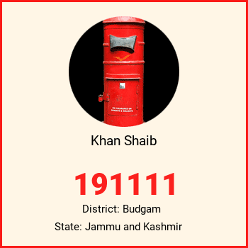 Khan Shaib pin code, district Budgam in Jammu and Kashmir