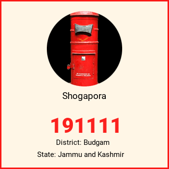 Shogapora pin code, district Budgam in Jammu and Kashmir