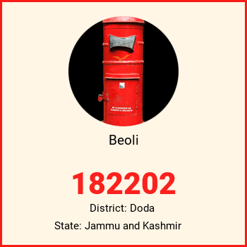 Beoli pin code, district Doda in Jammu and Kashmir