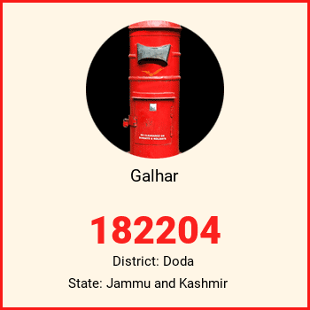 Galhar pin code, district Doda in Jammu and Kashmir