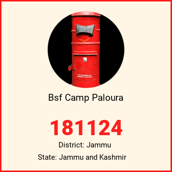 Bsf Camp Paloura pin code, district Jammu in Jammu and Kashmir