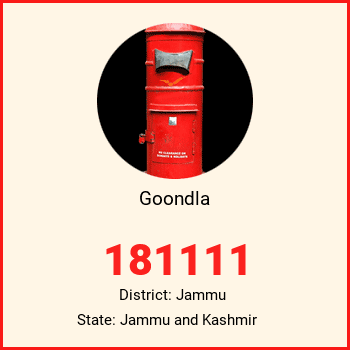 Goondla pin code, district Jammu in Jammu and Kashmir
