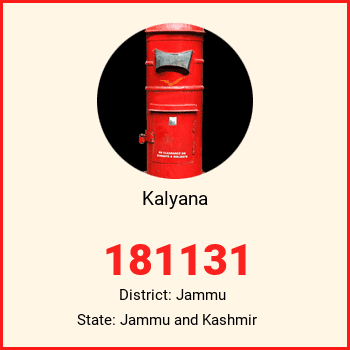 Kalyana pin code, district Jammu in Jammu and Kashmir