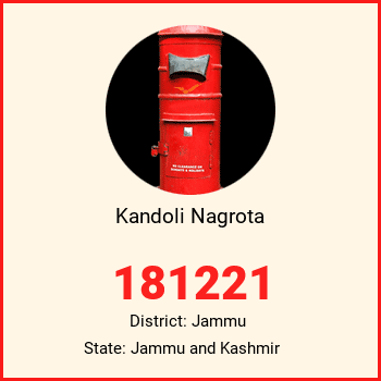 Kandoli Nagrota pin code, district Jammu in Jammu and Kashmir