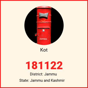 Kot pin code, district Jammu in Jammu and Kashmir