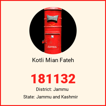 Kotli Mian Fateh pin code, district Jammu in Jammu and Kashmir