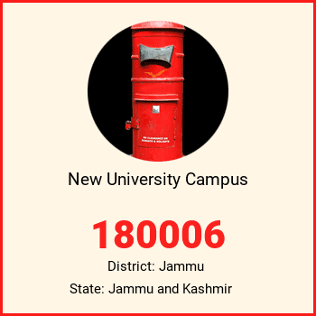 New University Campus pin code, district Jammu in Jammu and Kashmir